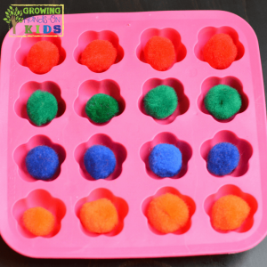 Pom-pom transfer activity for pincer grasp.