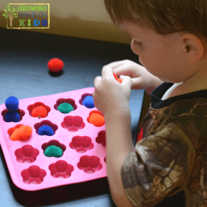 Pom-pom transfer activity for pincer grasp.