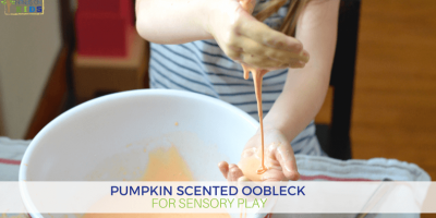 Pumpkin Scented Oobleck for Sensory Play