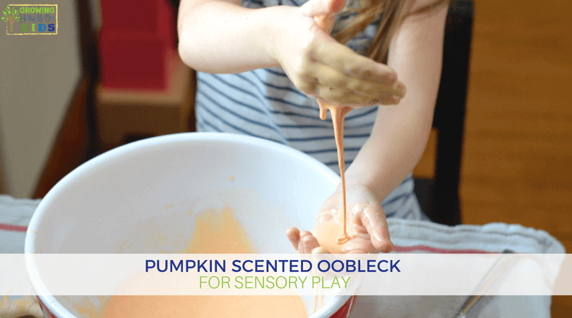 Pumpkin Scented Oobleck for Sensory Play