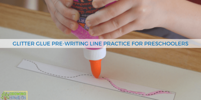 Glitter Glue Pre-Writing Line Practice for Preschoolers