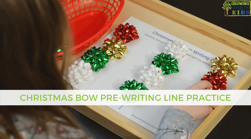 Christmas Bow Pre-Writing Line Practice + Includes a Free Printable
