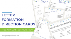 Letter Formation Direction Cards, a free printable download.