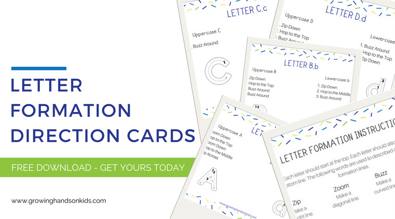 Letter Formation Direction Cards – Free Download