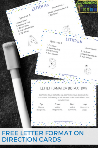 Letter Formation Direction Cards, a free printable download.