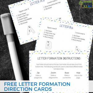 Letter Formation Direction Cards, a free printable download.