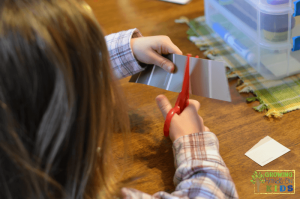 scissor skill development, age 5.