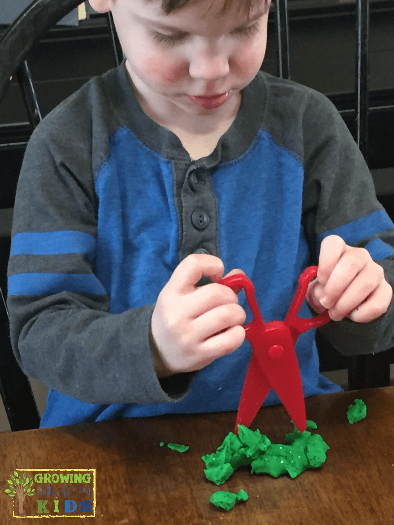 scissor skill development, 2 years old.