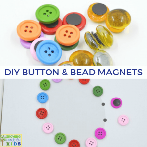 DIY Button and Bead Magnets for Hands-On Activities with Kids.