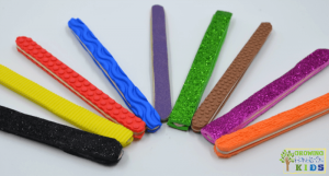DIY Texture Pattern Craft Sticks for Hands-On Activities.