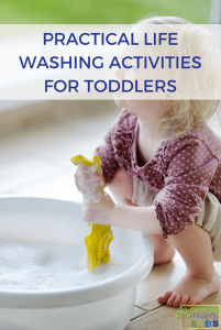 Practical Life Washing Activities for Toddlers. Montessori Inspired activities at home.