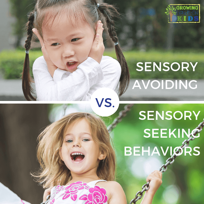 Sensory avoiding vs. sensory seeking behaviors in children.