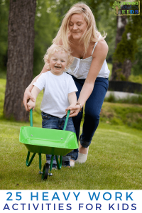 25 Heavy work activities for kids. Propioception input for sensory processing.