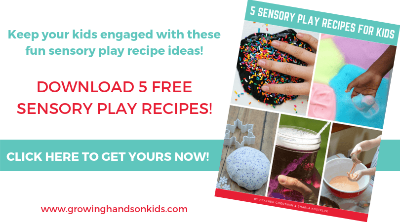 5 sensory play recipes, download for free.