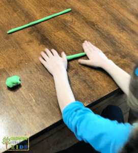 Play dough tic-tac-toe game. Pre-writing activity for kids.