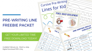 Pre-writing line freebie packet download