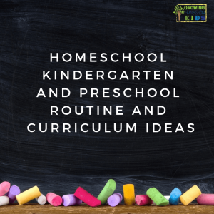 Homeschool Kindergarten and Preschool Routine and Curriculum Ideas.