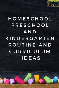 Homeschool Kindergarten and Preschool Routine and Curriculum Ideas.
