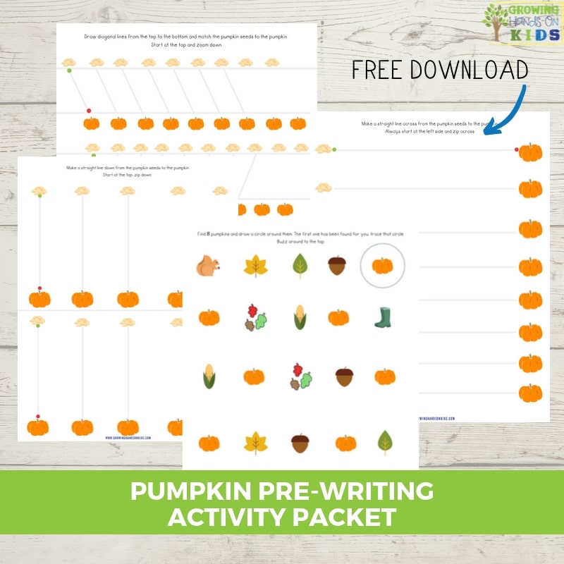 Pumpkin Themed Pre-Writing Activity Packet