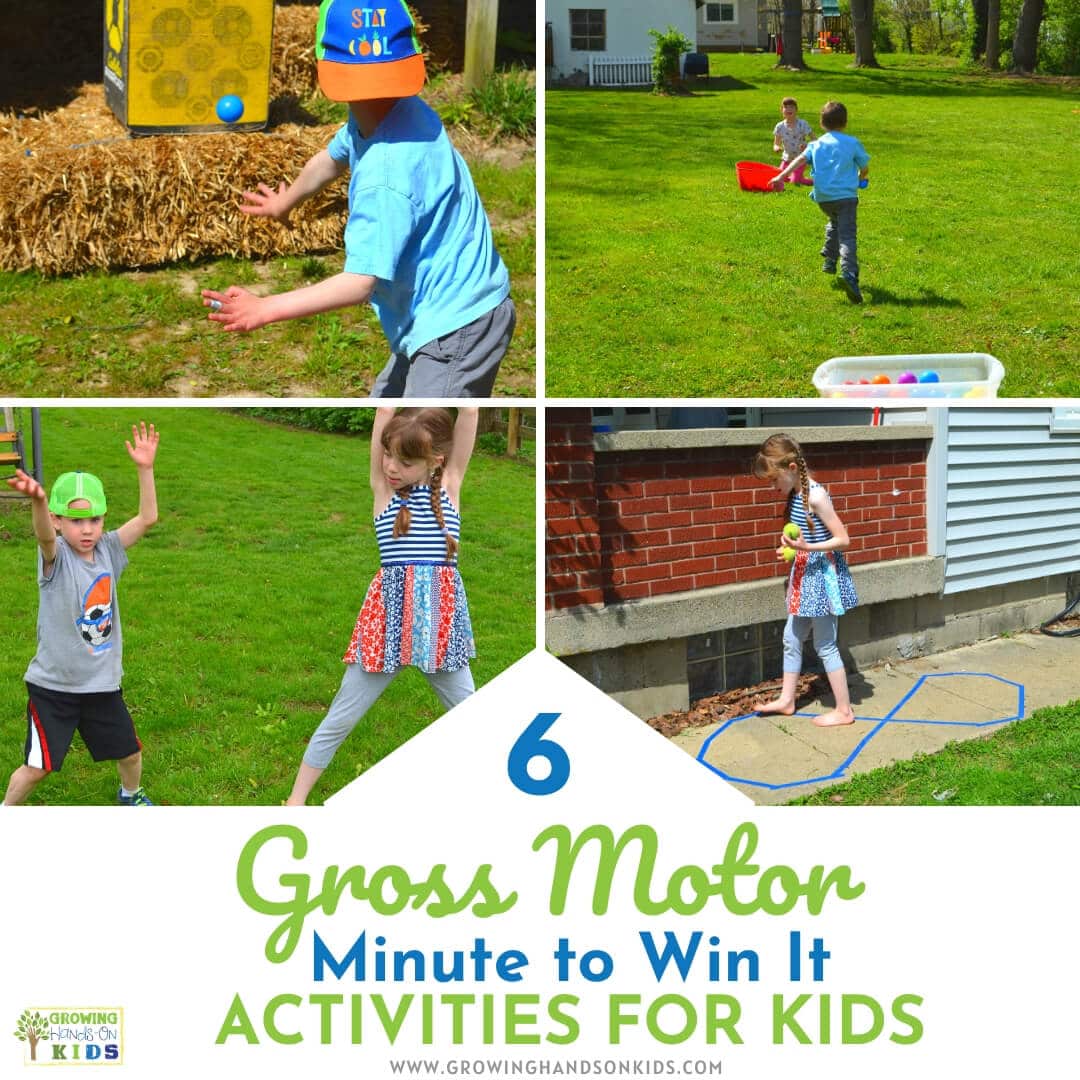 Gross Motor Minute to Win It Games for Kids