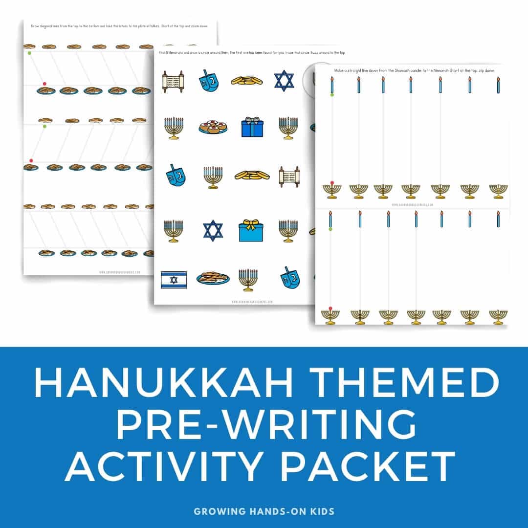 Hanukkah- Themed Pre-Writing Activity Packet – Free Download