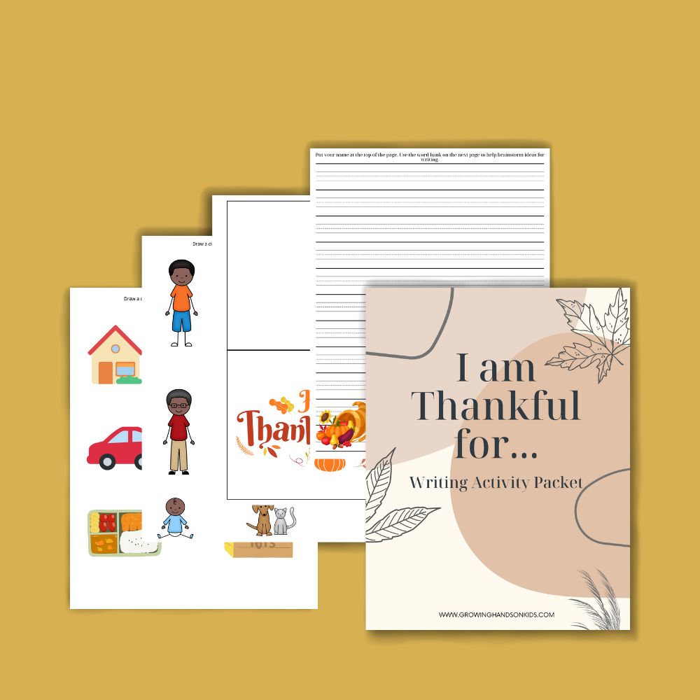 I am Thankful For Writing Activity Printable