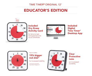 Time Timer Original 12" Educator's Education visual timer.