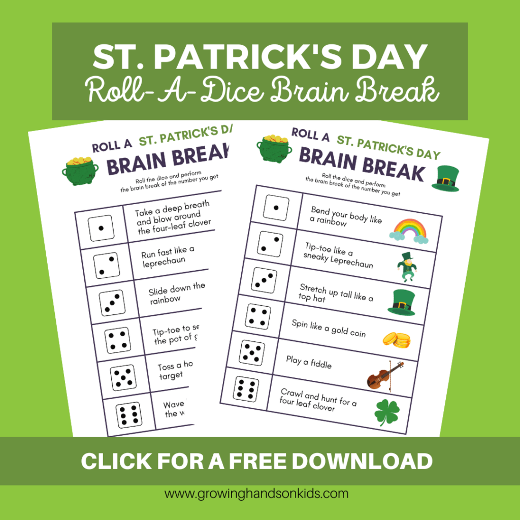 Brain Break: Roll-A-Rawr Dinosaur Dice Activity Chart