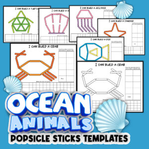 Ocean Animal Popsicle Stick Templates