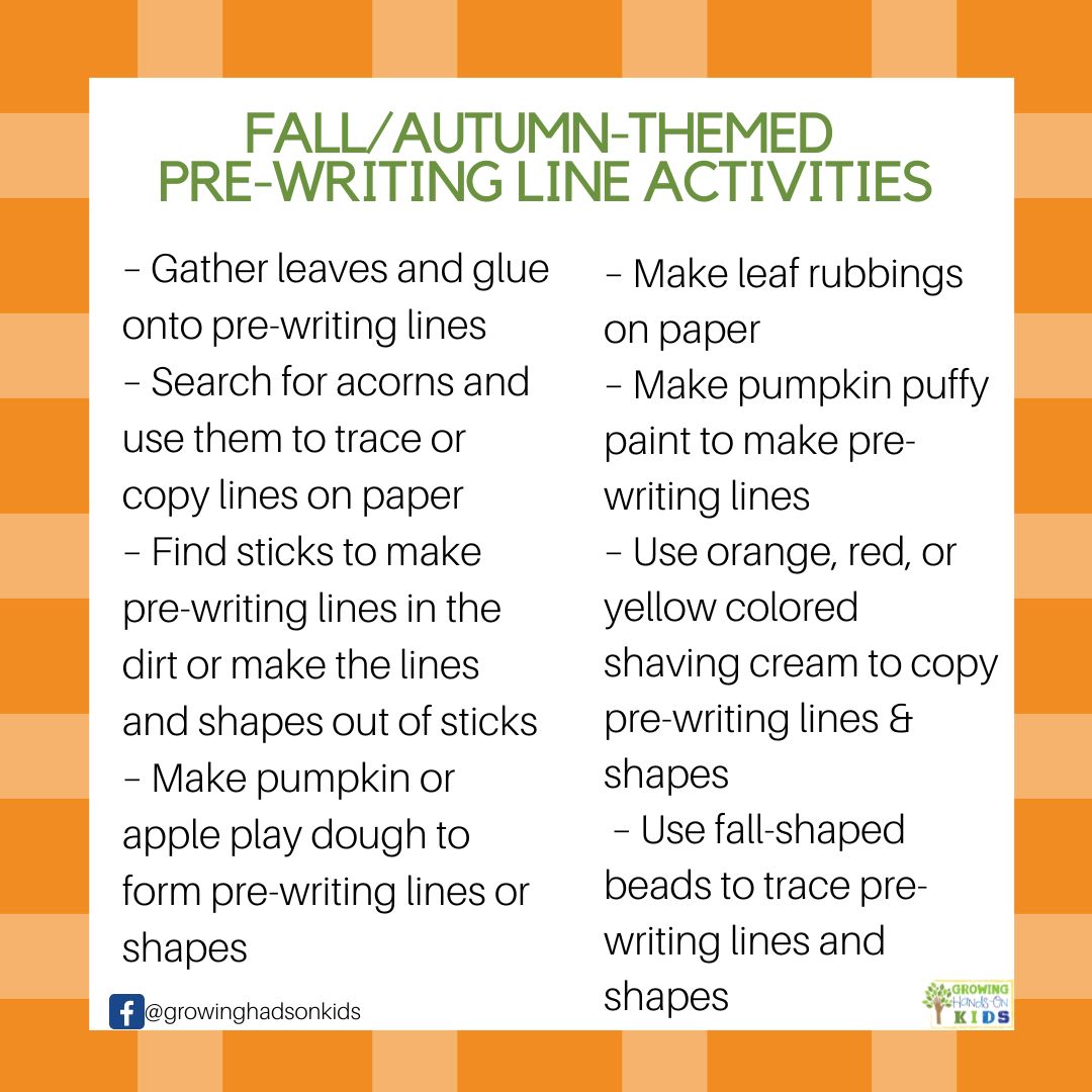 12 Fall-Themed Pre-Writing Activities for Kids