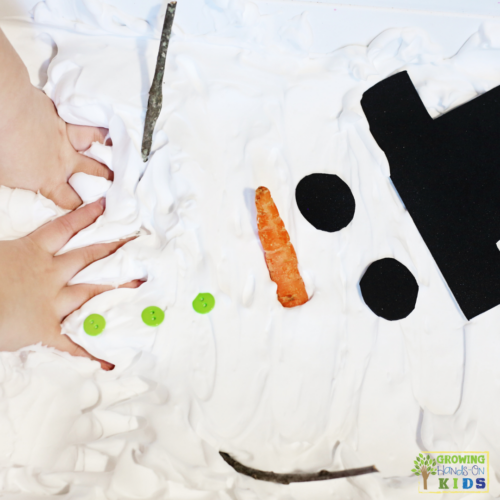 Winter Sensory Play: DIY Melted Snowman Sensory Bin