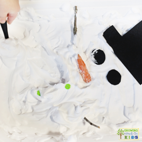 Winter Sensory Play: DIY Melted Snowman Sensory Bin